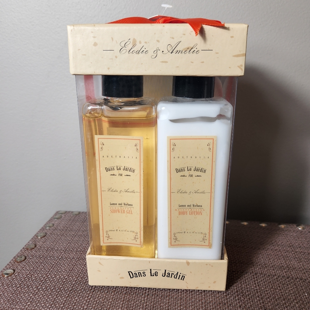 Elodie & Amelie Dans Le Jardin Shower Gel Lotion Sponge Gift Set NEW